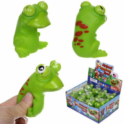 Игрушка Лягушка пучеглазик 8 см стикер на вложение 379₽
