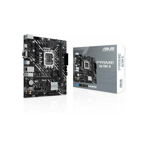 Материнская плата ASUS Soc-1700 Intel H610 2xDDR5 mATX AC`97 8ch(7.1) GbLAN+VGA+HDMI материнская плата asus prime h610m k d4 lga1700 h610 2хddr4 vga hdmi matx