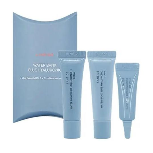 Набор миниатюр для интенсивного увлажнения кожи с гиалуроновой кислотой LANEIGE Waterbank Blue Hyaluronic 3 Step Essential Kit 10ml10ml3ml для нормальной и жирной кожи 990₽