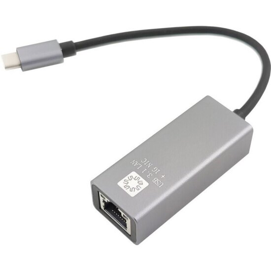 Кабель-адаптер 5BITES UA3C-45-14BK USB3.1 RJ45 1G AL серый