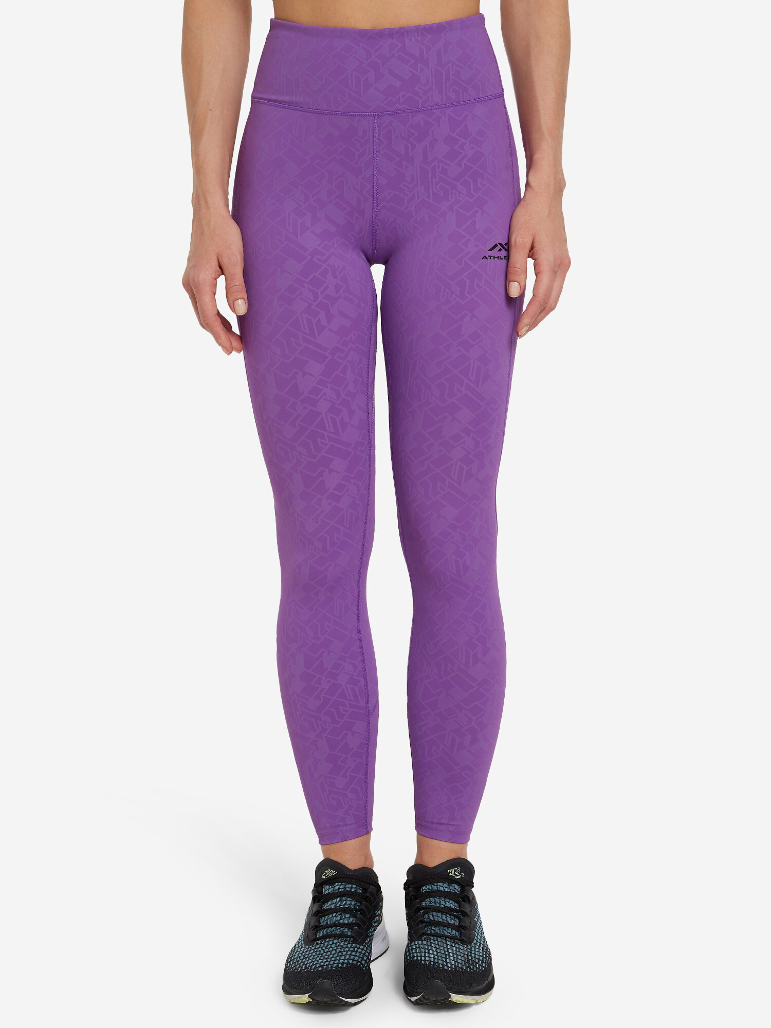 Легинсы спортивные ATHLEX, размер 40, фиолетовый