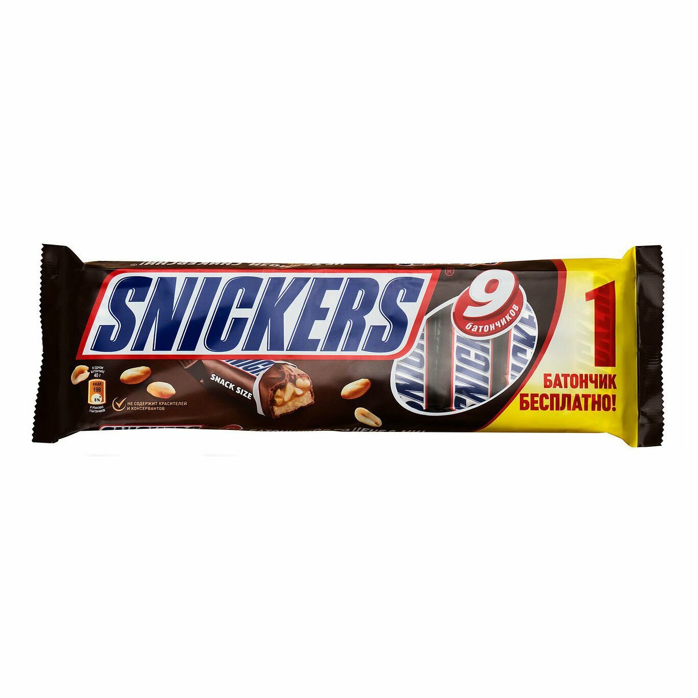 Батончик Snickers шоколадный 360 г