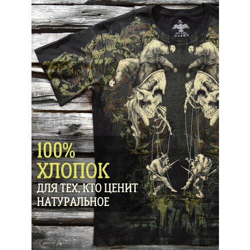 фото Футболка krasar клоуны зеркальные, размер m (52 см.), черный