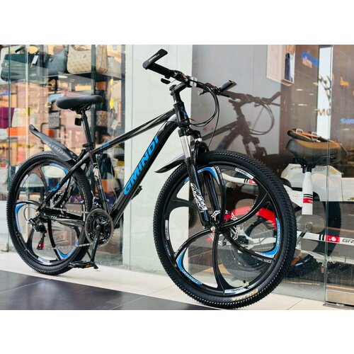 Велосипед горный скоростной GMINDI 650 24 дюймов взрослый мужской и женский для прогулки скоростной спортивный велик черныйсиний 27990₽