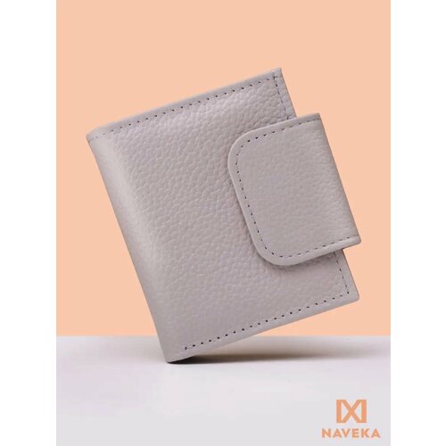 Кошелек Naveka, фактура зернистая, серый