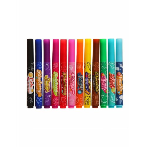 Фломастеры 12 цветов ароматизированные 1 набор 839₽