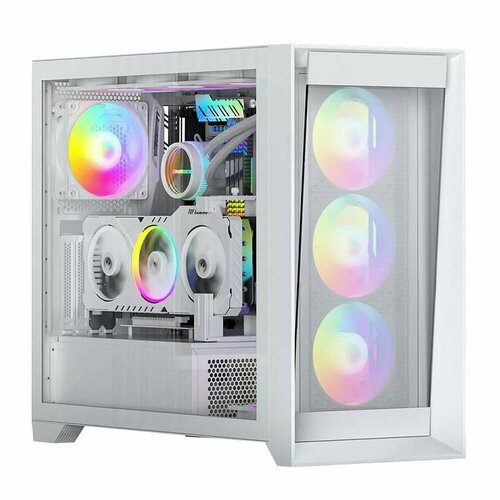 Корпус ACD Lagrange white with 4 pcs ARGB fan (PWM+5V 3PIN) +FAN HUB