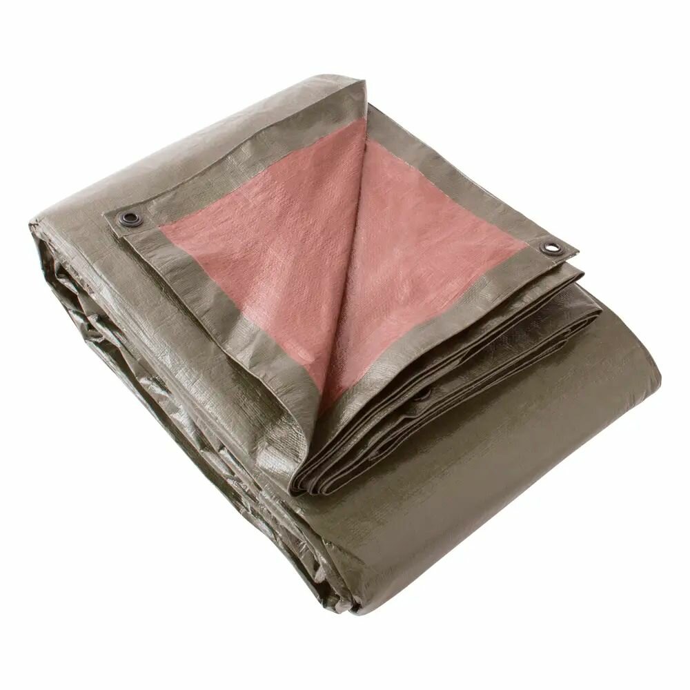 Тент укрывной универсальный влагостойкий с люверсами 4x8 метра 140 г /м - 2 шт