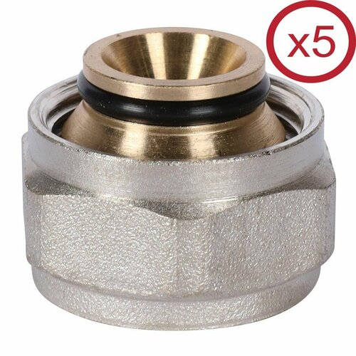 Фитинг компрессионный евроконус для труб PEX-AL-PEXb 16х20х34 RFC-1021-001620 5 шт 1300₽