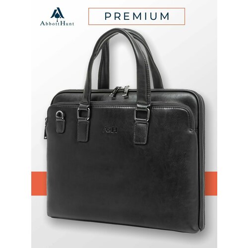 Сумка мессенджер , фактура гладкая, черный