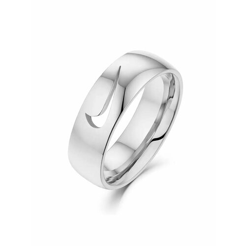 Кольцо, эмаль, размер 15.5, ширина 6 мм, серый