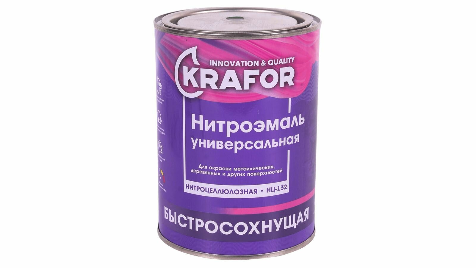 Эмаль KRAFOR НЦ 132 зеленая 0 7 КГ 14