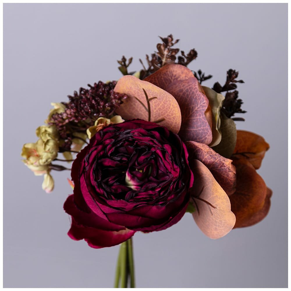 Цветочная композиция из пионов длина 26см цвет лиловый KSG-535-364