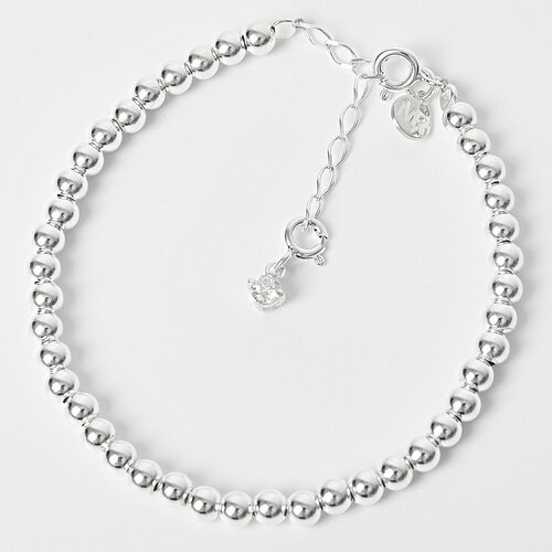 Браслет MIRRO, серебро, 925 проба, фианит, длина 19 см.