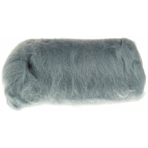 Шерсть для валяния полутонкая Камтекс кардочес, серый (169), 100%шерсть, 100г, 5шт