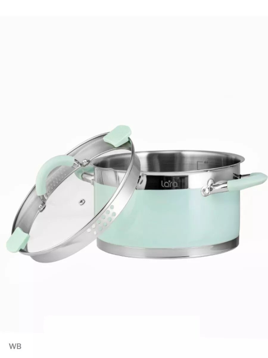 Кастрюля нержавеющая с крышкой — фото 1