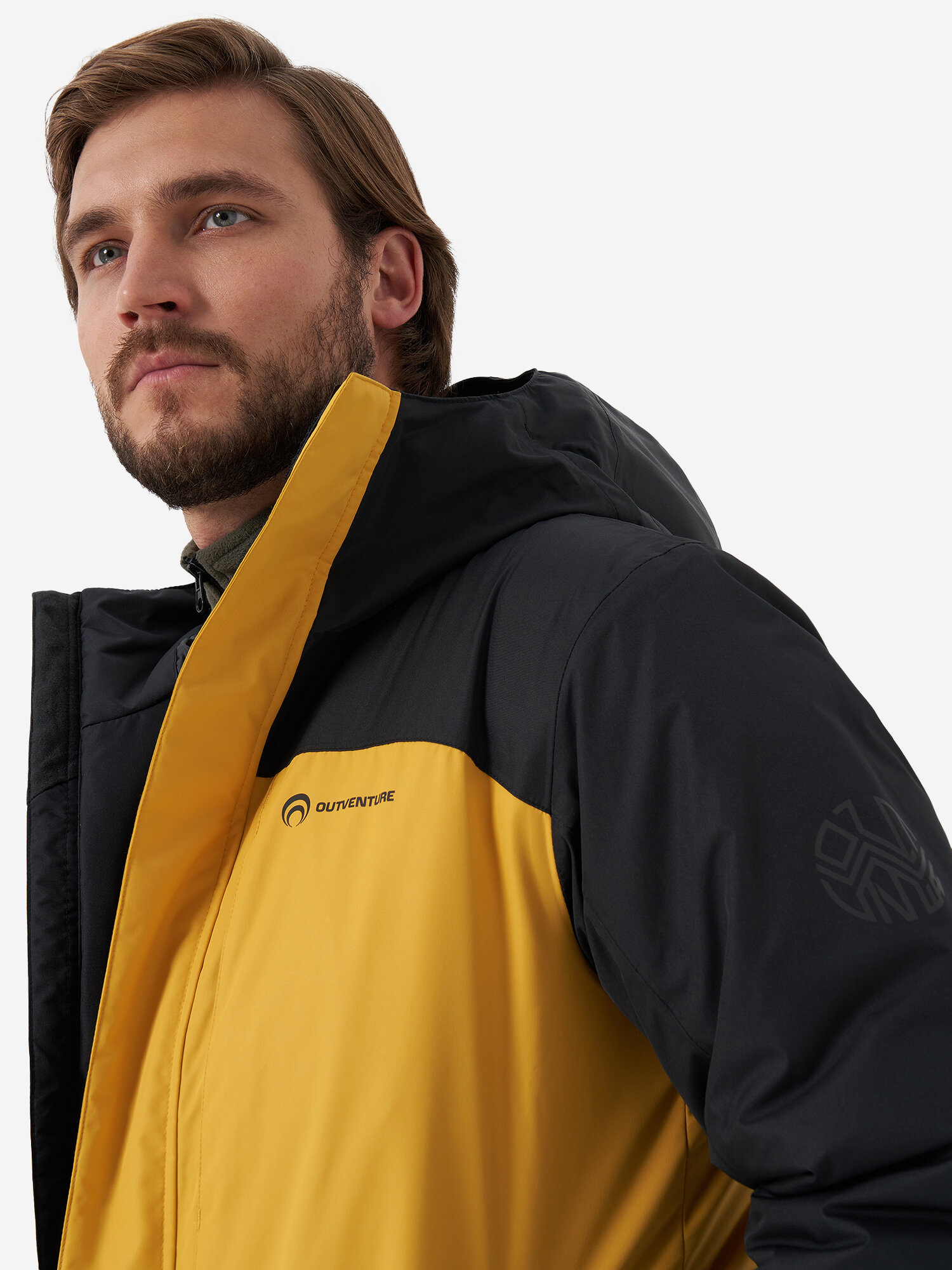 Куртка OUTVENTURE Belukha Hiking Men's Padded Jacket, размер 46, желтый/черный