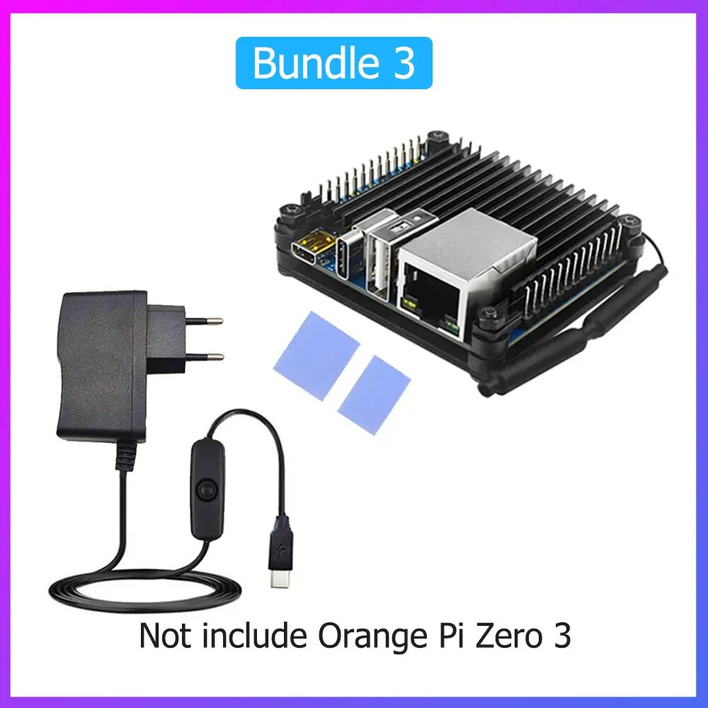 Металлический корпус для Orange Pi Zero 3, Bundle 3