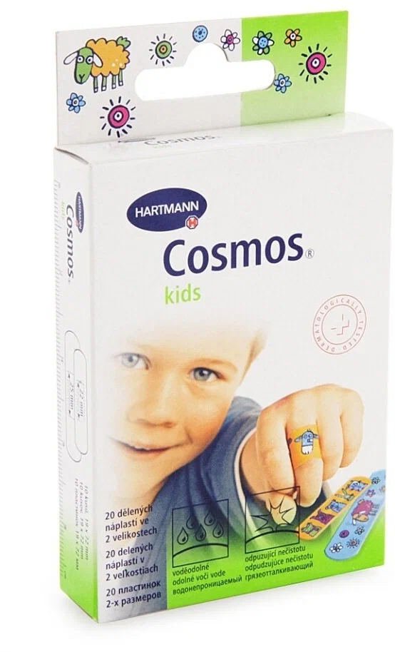 Изображение Пластырь Cosmos kids детский 2 размера с рисунком 20 шт