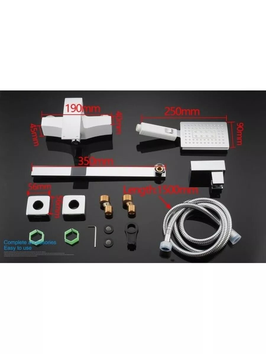 Смеситель для ванны с поворотным изливом Gappo G2207-7, латунь, белый хром — фото 1