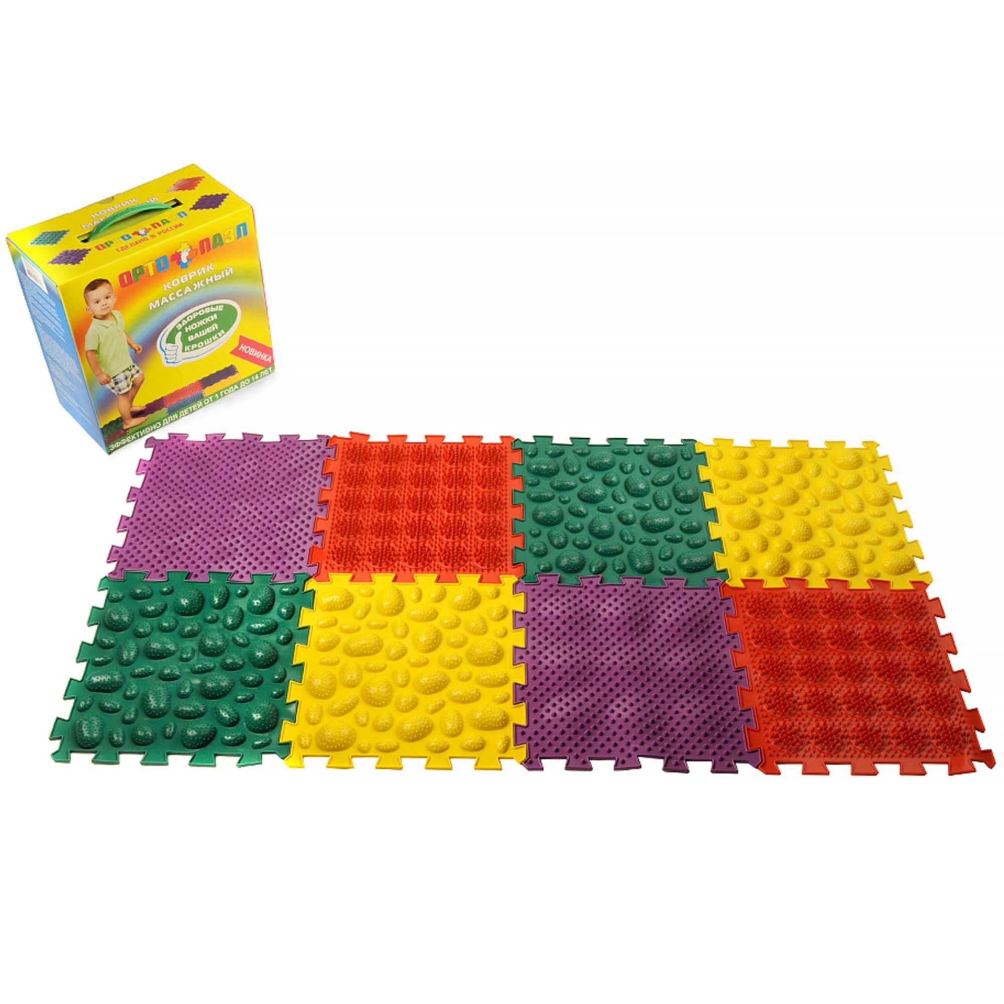 Коврик массажный (ортопедический) модульный Орто Пазл микс-саванна