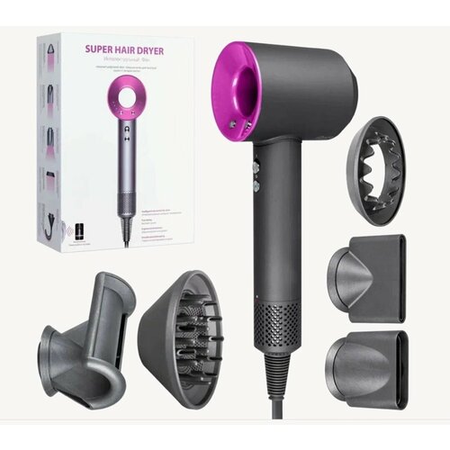 Фен для волос Super Hair Dryer 5 насадок стайлер для укладки волос 3300₽