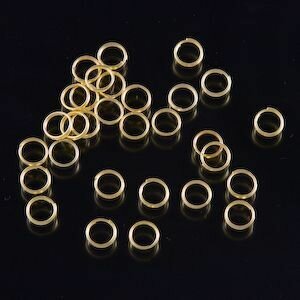 Соединительные колечки двойные, размер 6мм, Цвет: золото, 100шт.