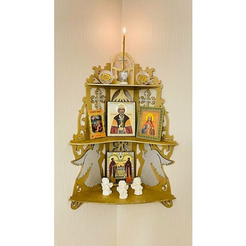 Иконостас угловой настольный навесной полка для икон