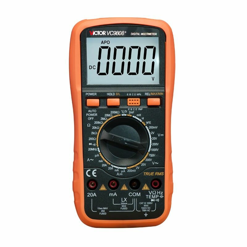 Мультиметр Victor VC9808+ (TrueRMS, индуктивность, температура)