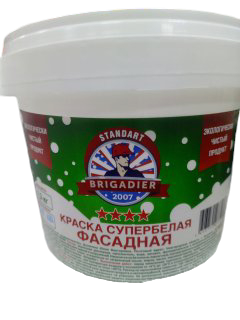 Краска акриловая фасадная супербелая BRIGADIER standart