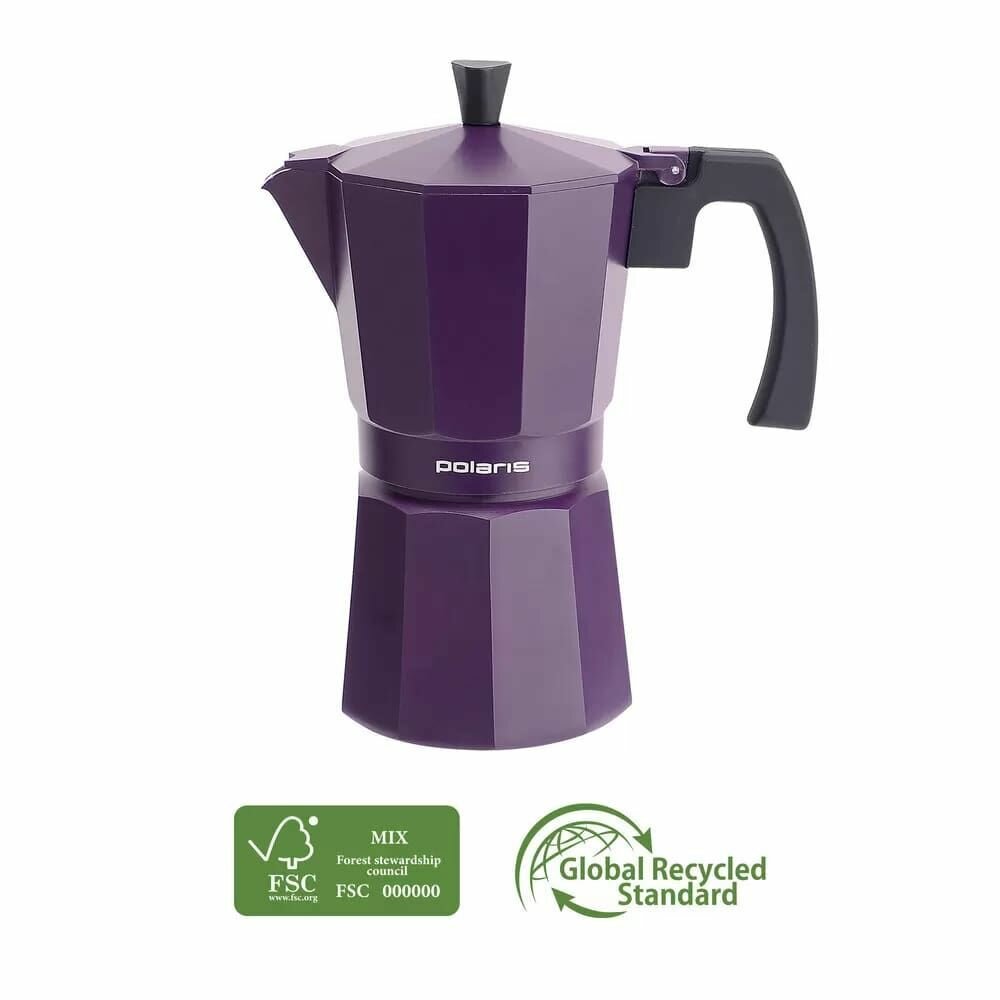 Кофеварка гейзерная Polaris ECO collection-9С, Фиолетовый