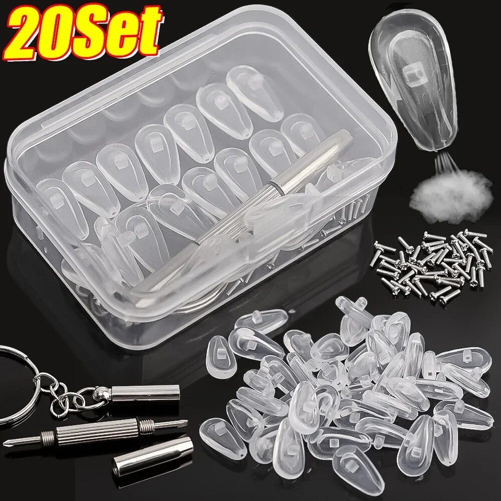 Изображение Носоупоры для очков силиконовые 20 шт, 4 pieces set