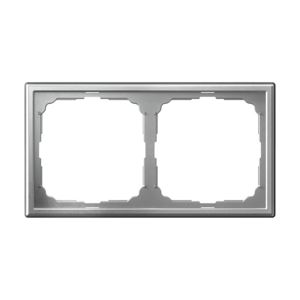 Рамка 2-постовая Systeme Electric ArtGallery, универсальная, Алюминий