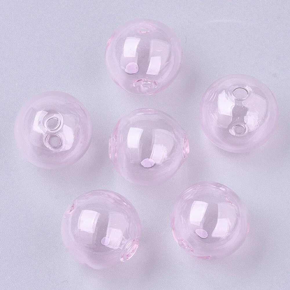 Pandahall прозрачные стеклянные бусины 5 шт, 16mm Hole 1-2mm