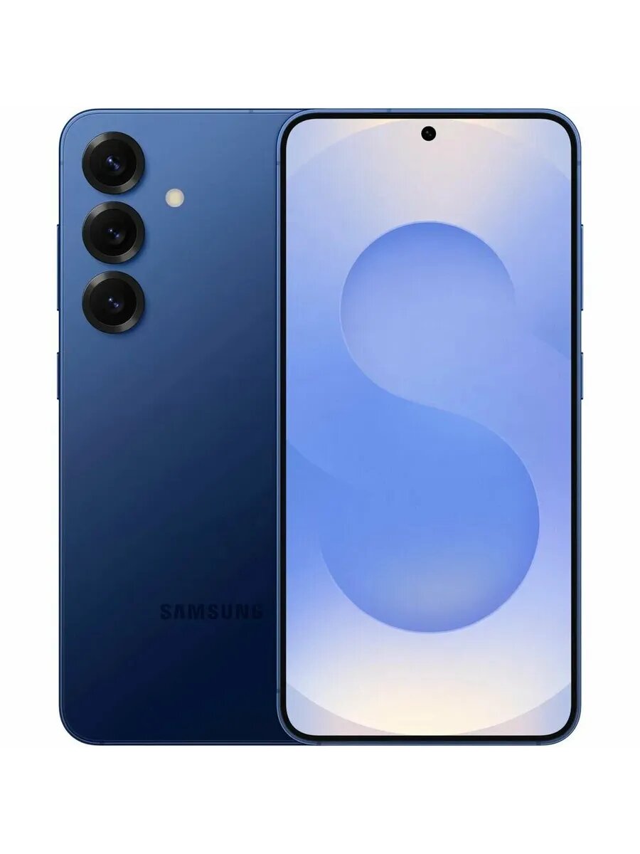 Смартфон Samsung Galaxy S25 SM-S931B, экран 6.2", 256ГБ, NFC, 50МП, тёмно-синий