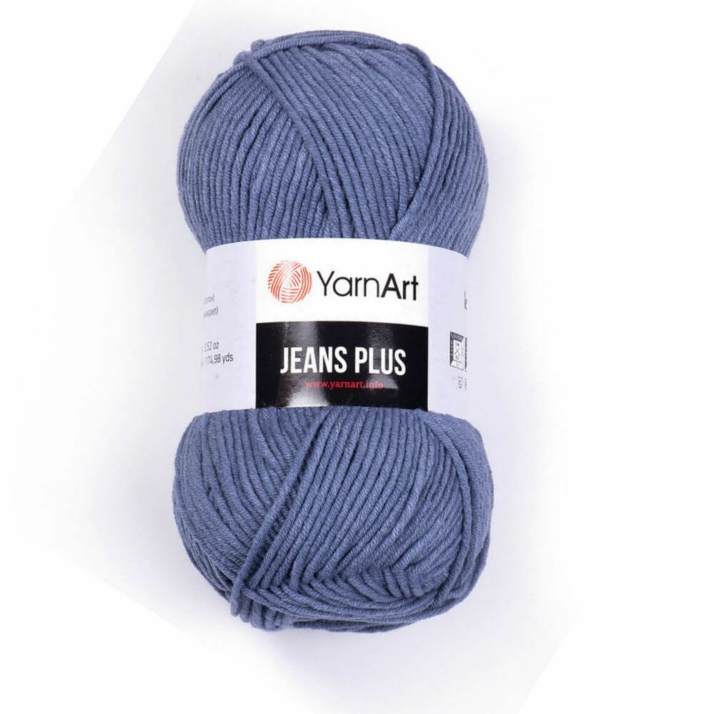 Пряжа для вязания YarnArt Jeans plus 68 джинса 100 гр/160 м 55% хлопок, 45% полиакрил