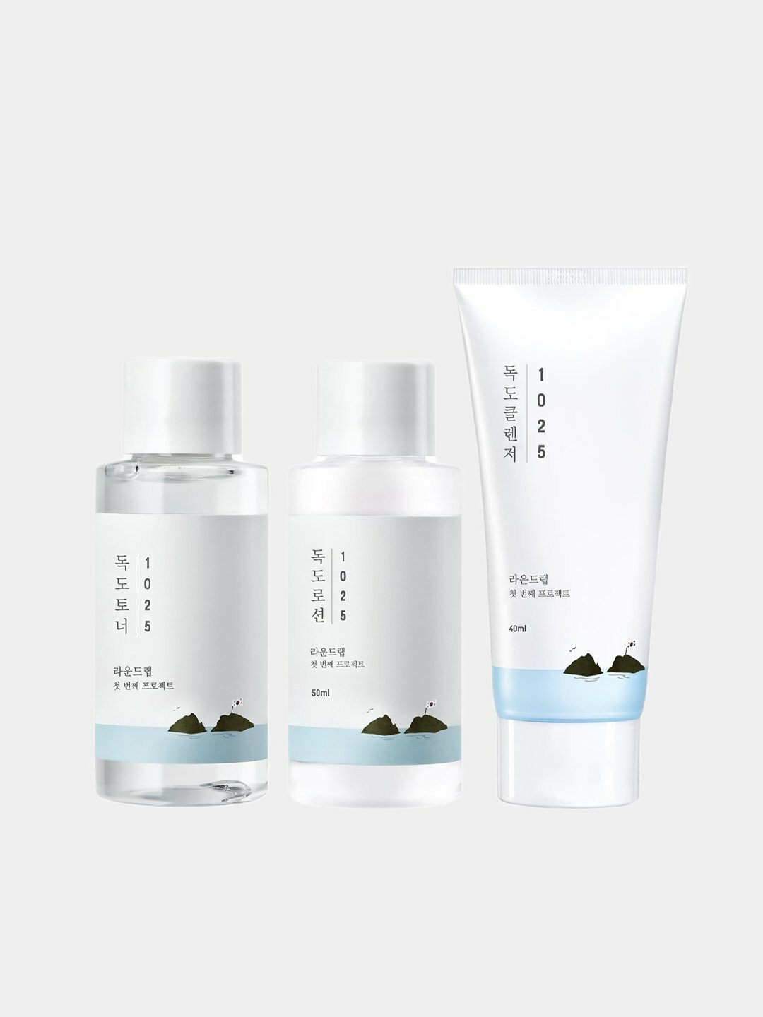 Набор для ухода за кожей Round lab 1025 Dokdo ON THE GO KIT, тревел сет — фото 1