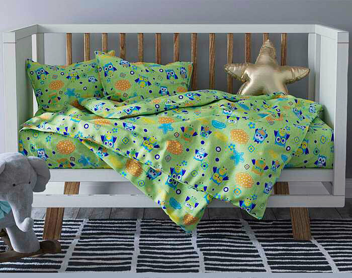 Комплект постельного белья в детскую кроватку бязь 
