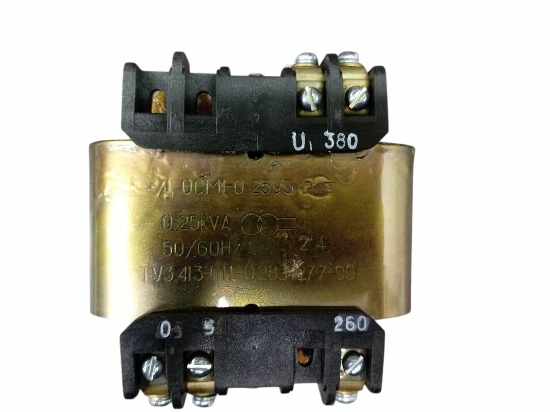 Трансформатор напряжения ОСМ 1-0,25 У3 380/5-260В 0,25kVA 50/60 Hz (ТУ 3413-011-02834277-99)