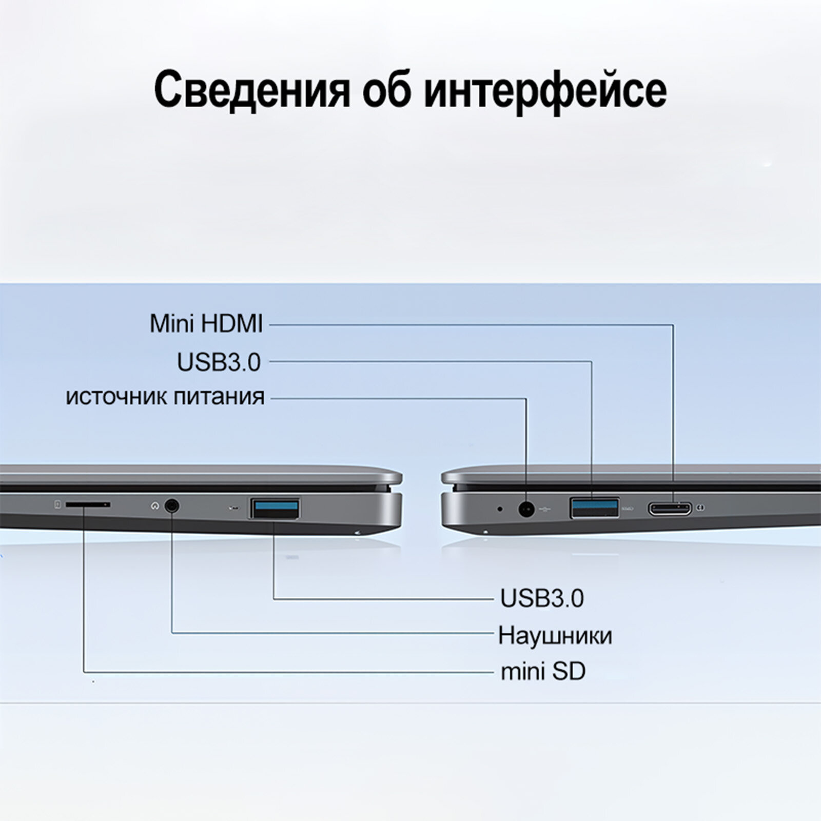 Ноутбук для работы ультрабук Treidcomputers 14 дюймов Intel Celeron J3355 2x2ГГц, 6ГБ RAM,512ГБ SSD, Windows 10 — фото 1
