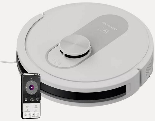 Изображение товара Робот-пылесос Polaris PVCR 4250 WIFI IQ Home, сухая и влажная уборка, белый