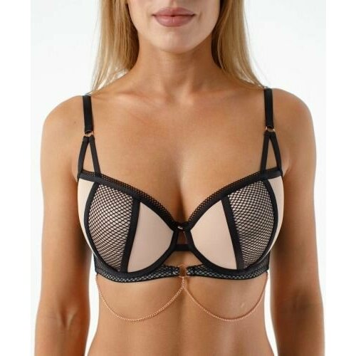 фото Бюстгальтер coquette revue crave, размер 90b, черный с бежевым