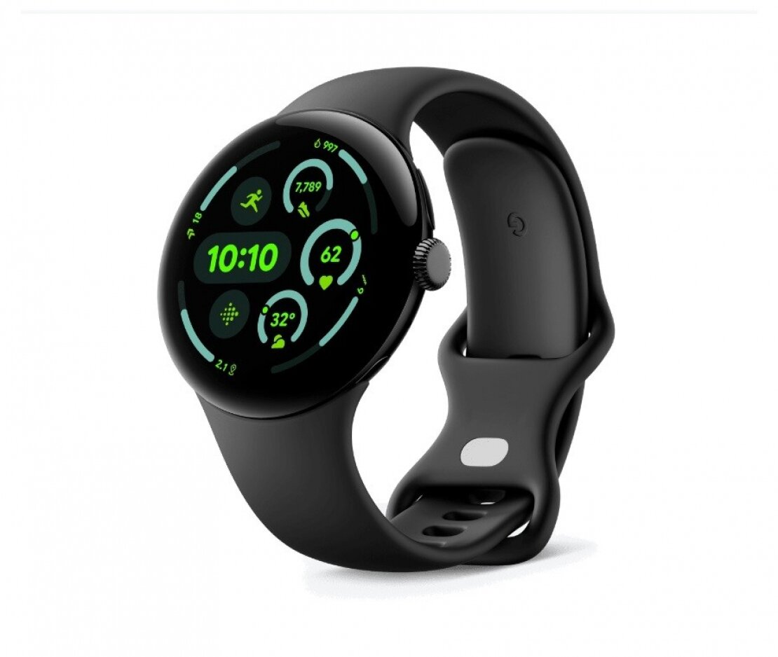 Смарт-часы Google Pixel Watch 3, 45mm, Wi-Fi, Matte Black With Obsidian Band