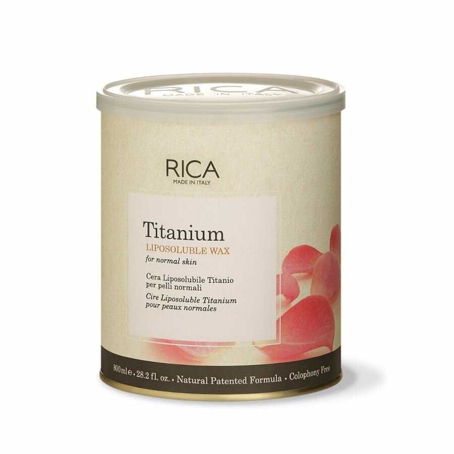 RICA Воск для депиляции Titanium – Максимально мягкая формула для чувствительной кожи – 800 мл картридж для депиляции