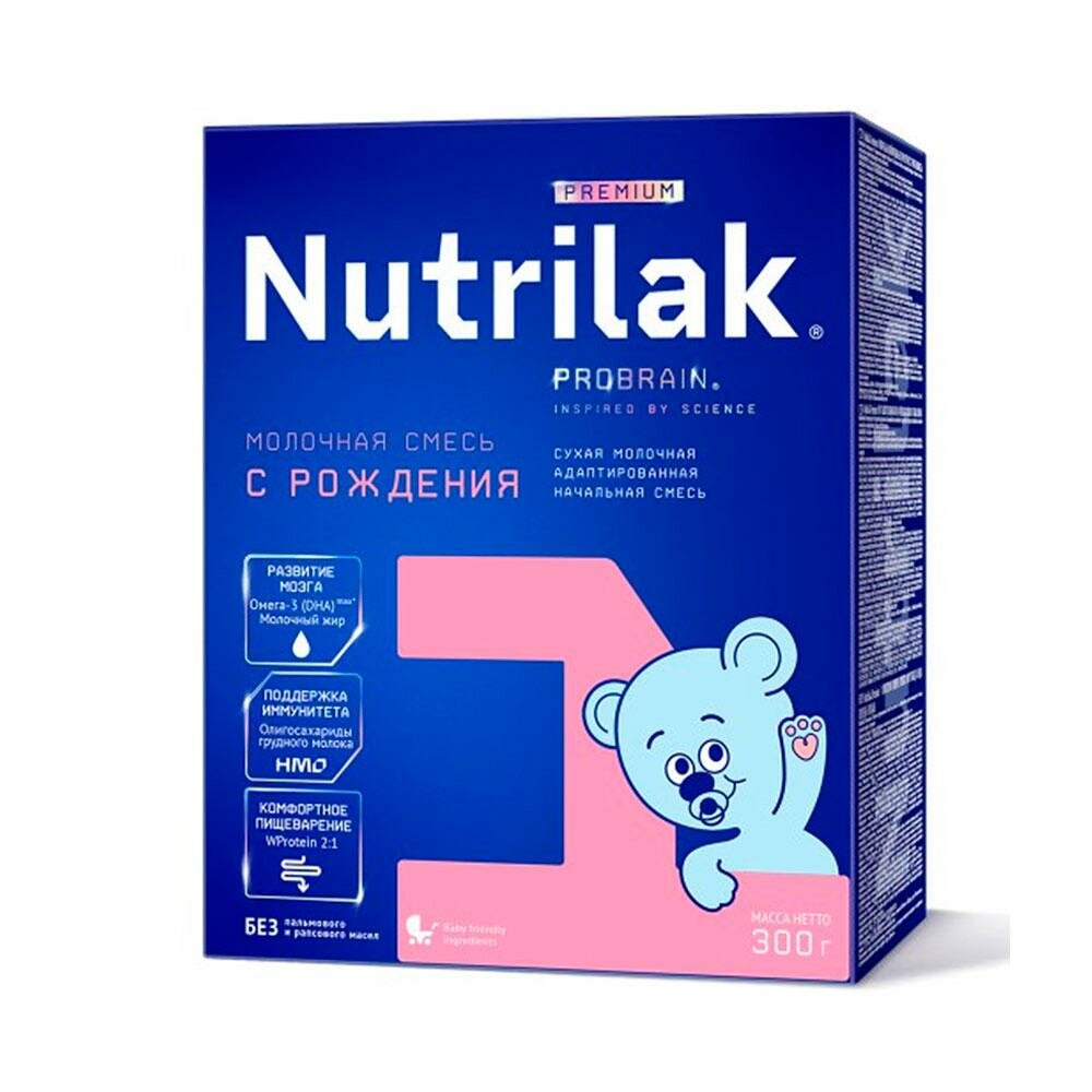 Молочный напиток Nutrilak Premium, 1 ступень, с рождения, сухой, 300 г