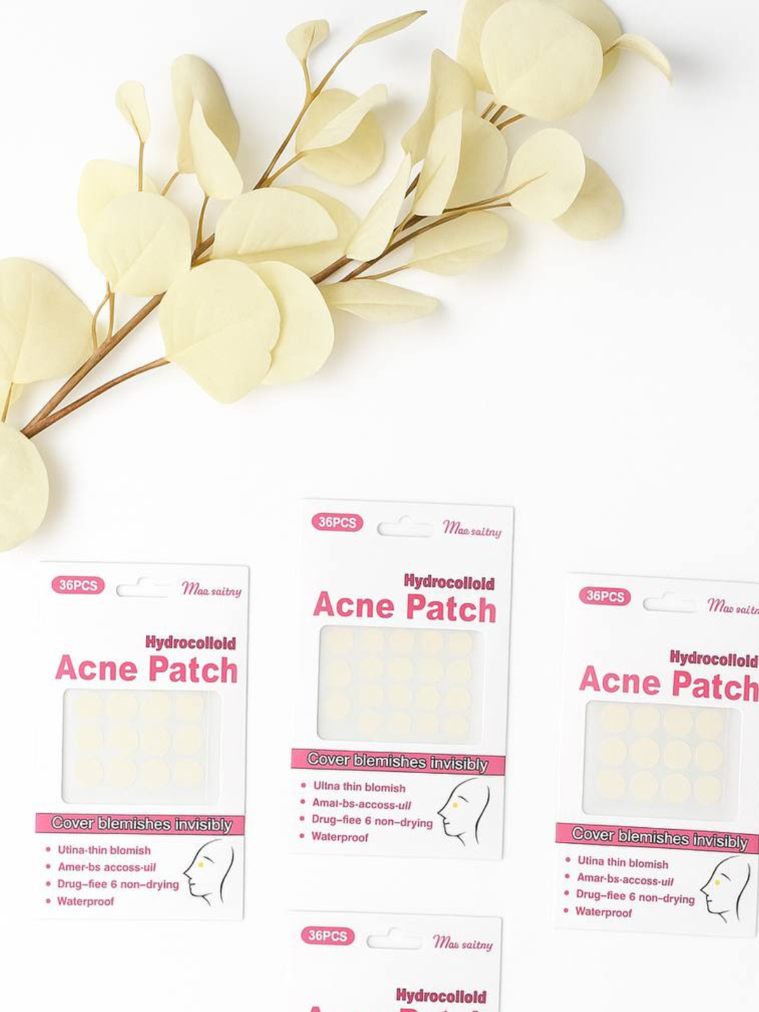 Гидроколлоидные акне-патчи набор 3 штуки — для быстрого заживления, защиты и маскировки воспалений.