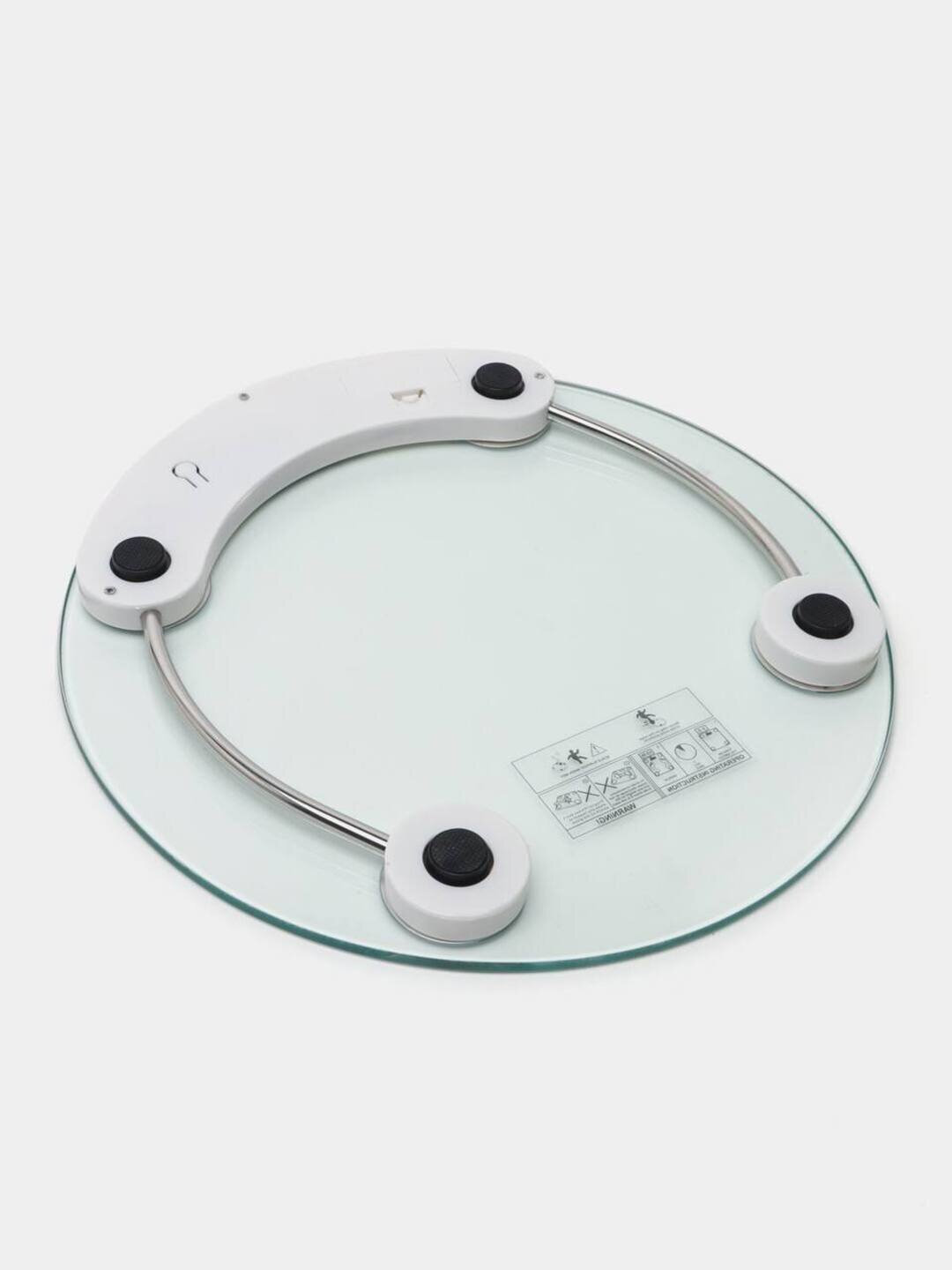 Напольные весы, 180кг, электронные, круглые, прозрачные, стекло