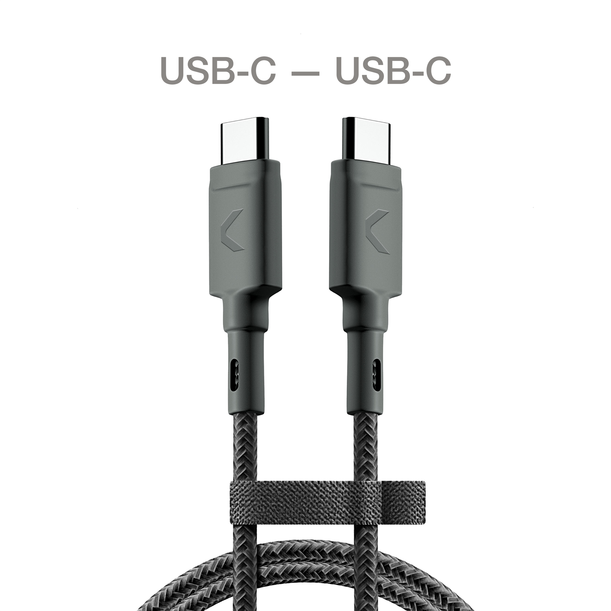 Дата-кабель COMMO Range Cable USB-C - USB-C, нейлон, цвет - графит, длина 1,2m