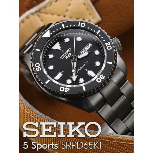 Наручные часы SEIKO, серебряный, черный наручные часы seiko srpd65k4s seiko 5 sports