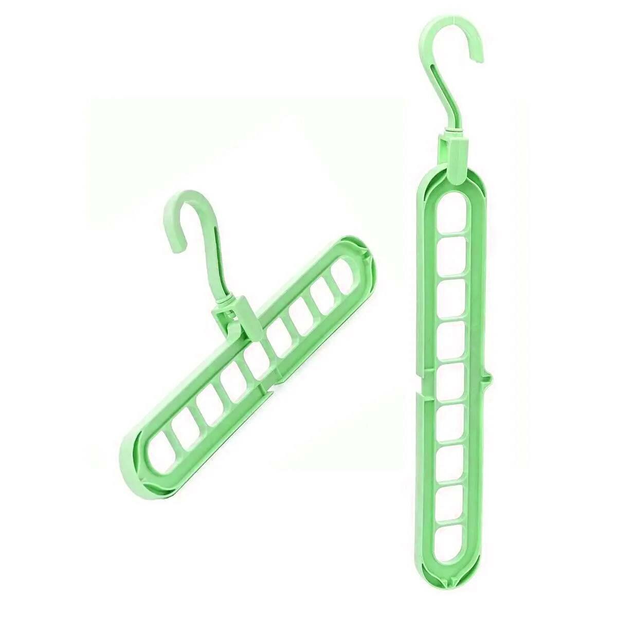 фото Многопортовая многофункциональная вешалка для одежды, салатовый, 2 шт.